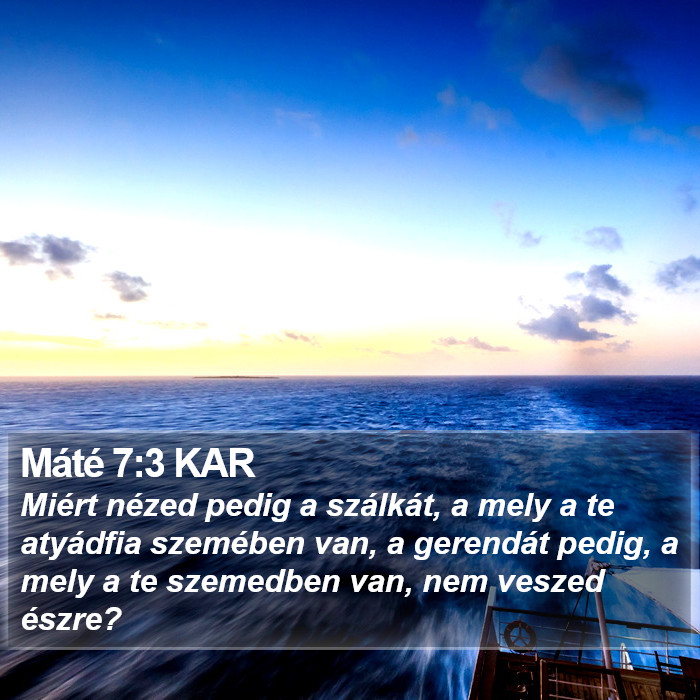 Máté 7:3 KAR Bible Study