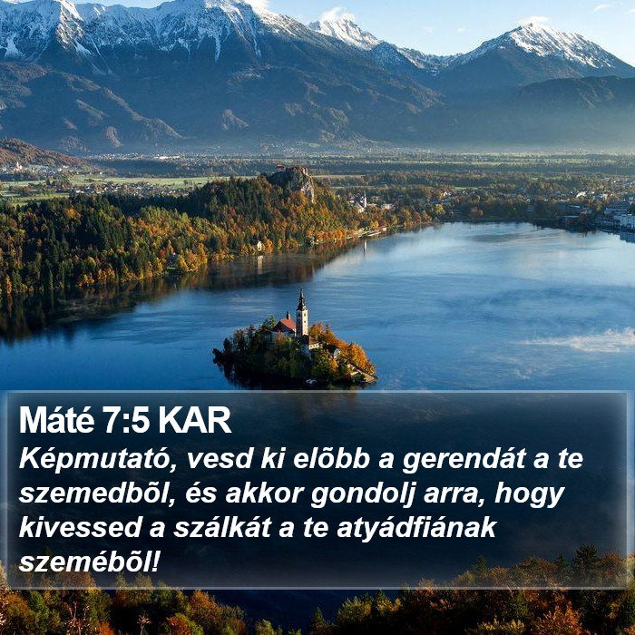 Máté 7:5 KAR Bible Study