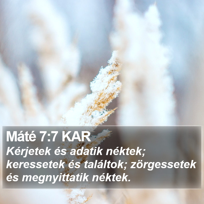 Máté 7:7 KAR Bible Study