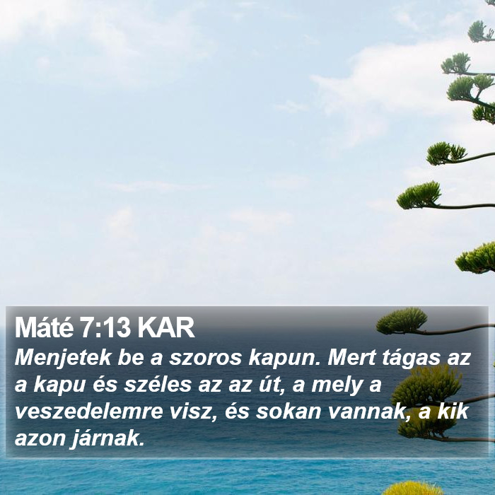 Máté 7:13 KAR Bible Study