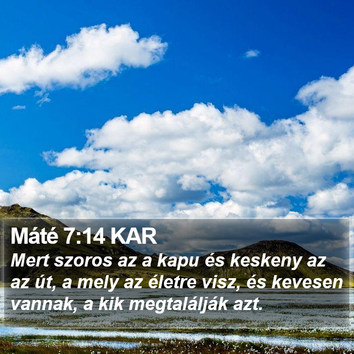 Máté 7:14 KAR Bible Study