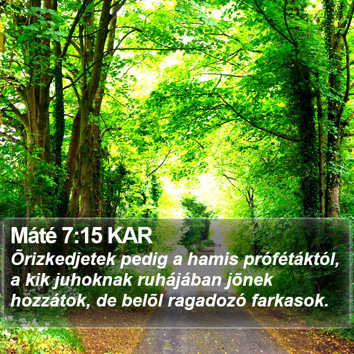 Máté 7:15 KAR Bible Study