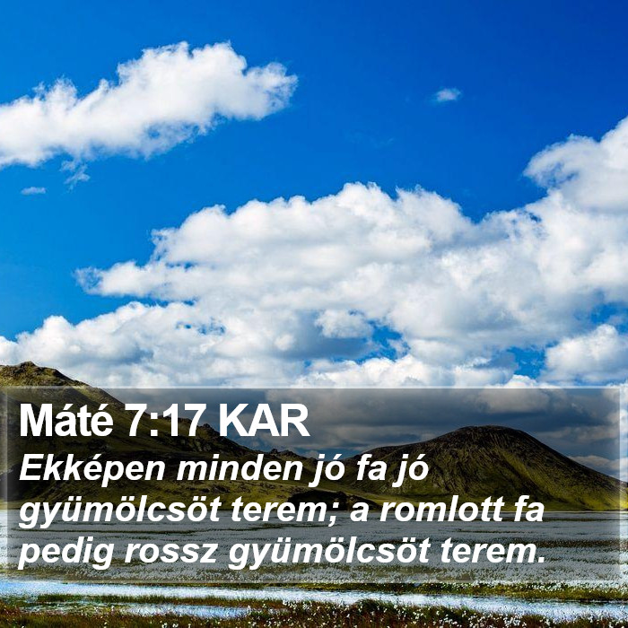 Máté 7:17 KAR Bible Study