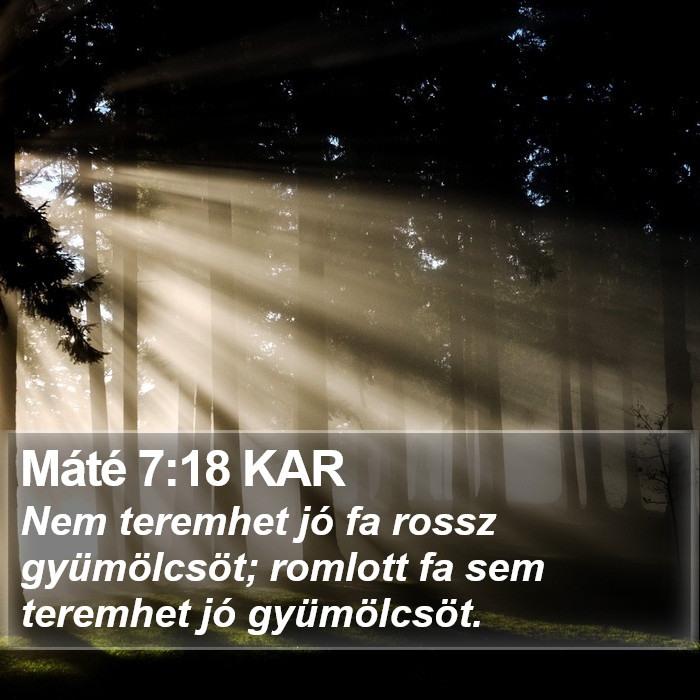 Máté 7:18 KAR Bible Study