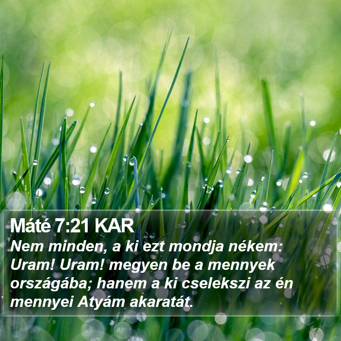 Máté 7:21 KAR Bible Study