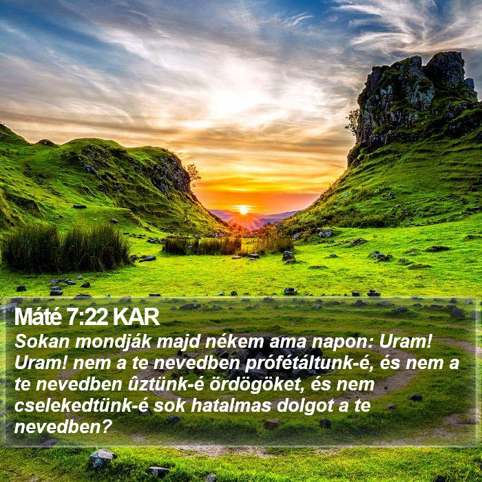 Máté 7:22 KAR Bible Study