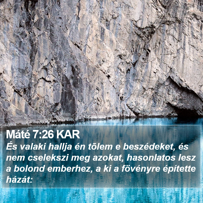 Máté 7:26 KAR Bible Study