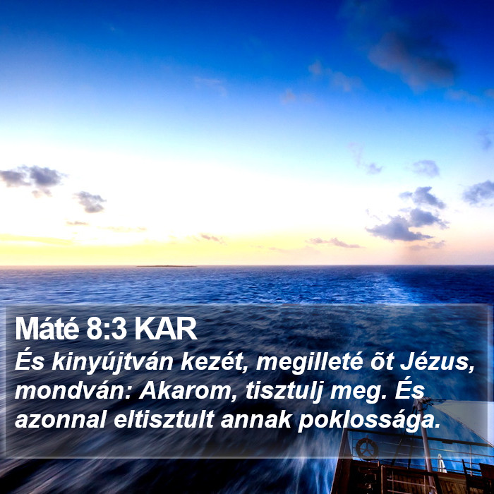 Máté 8:3 KAR Bible Study