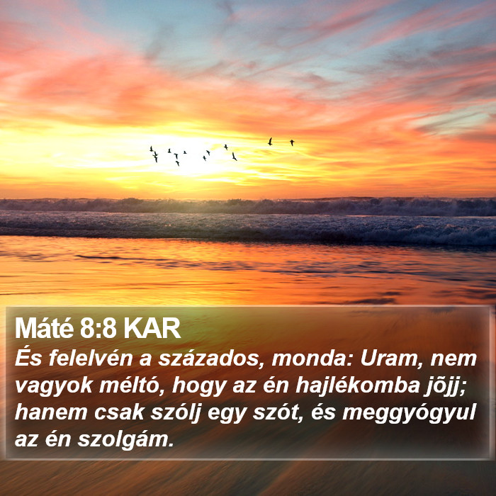 Máté 8:8 KAR Bible Study