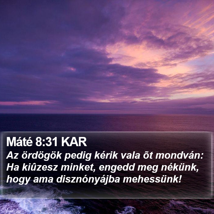 Máté 8:31 KAR Bible Study