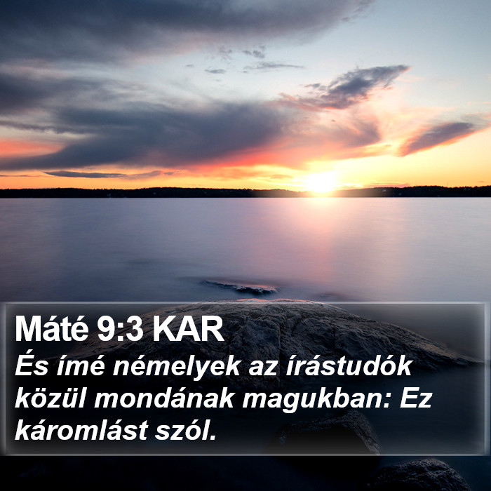 Máté 9:3 KAR Bible Study