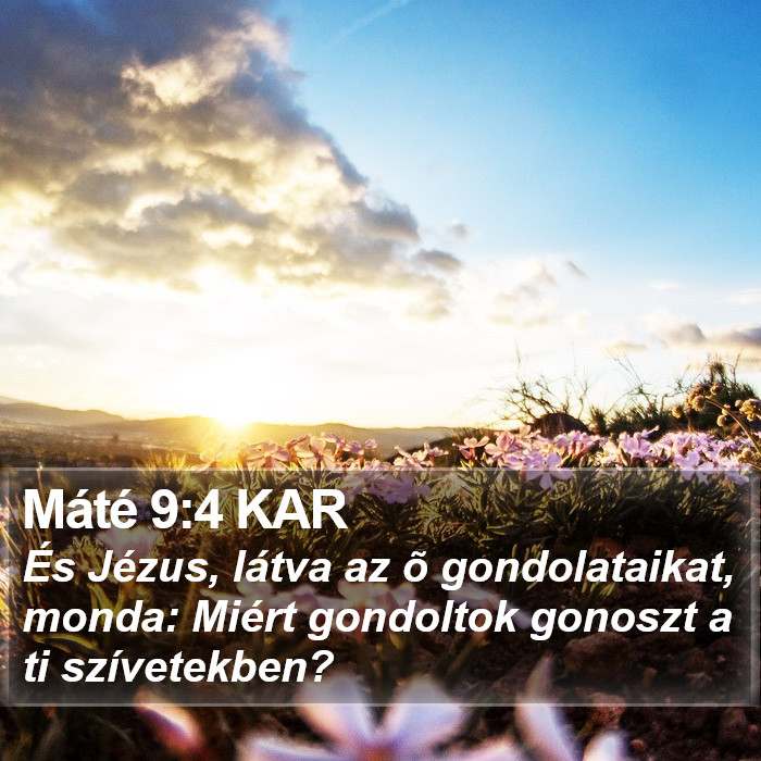 Máté 9:4 KAR Bible Study