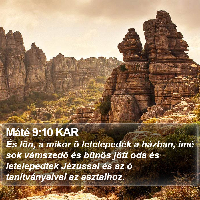 Máté 9:10 KAR Bible Study