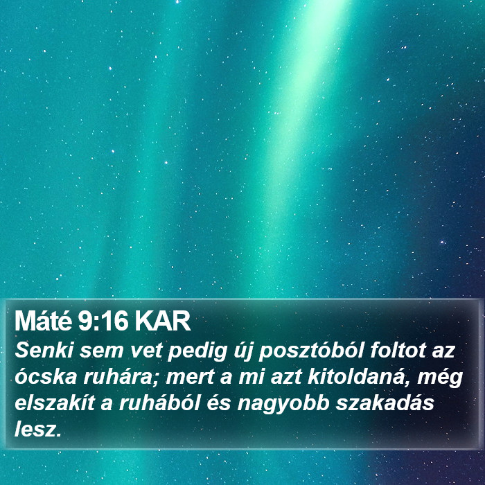 Máté 9:16 KAR Bible Study