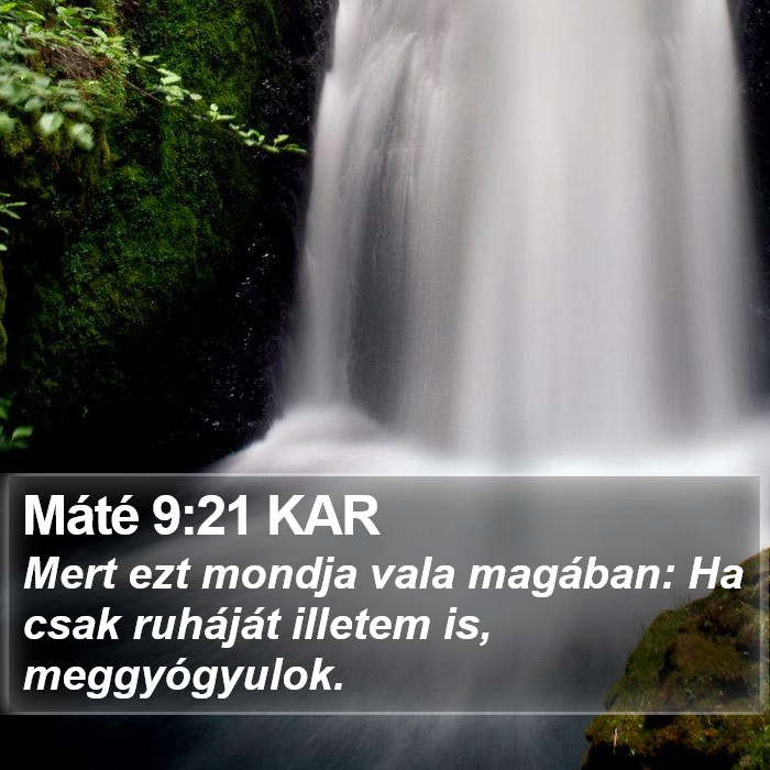 Máté 9:21 KAR Bible Study