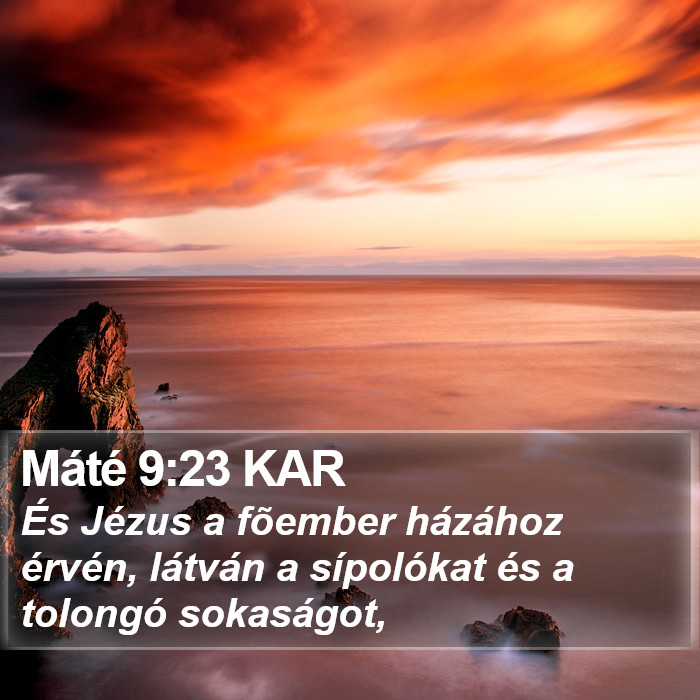 Máté 9:23 KAR Bible Study