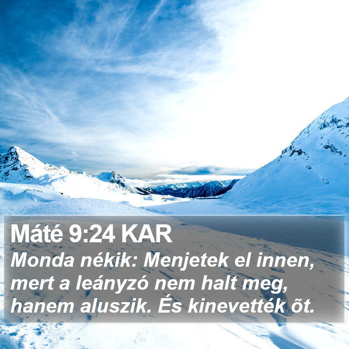 Máté 9:24 KAR Bible Study