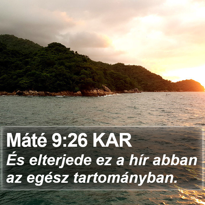 Máté 9:26 KAR Bible Study