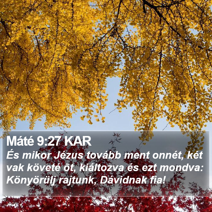 Máté 9:27 KAR Bible Study