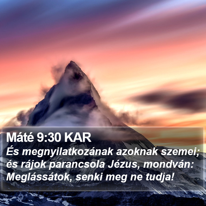 Máté 9:30 KAR Bible Study