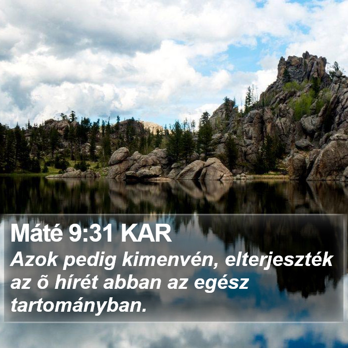 Máté 9:31 KAR Bible Study