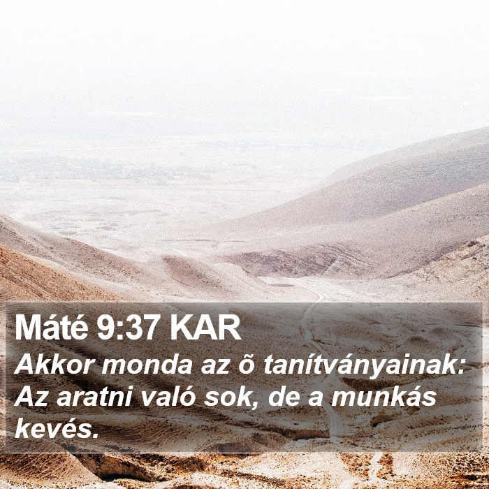 Máté 9:37 KAR Bible Study