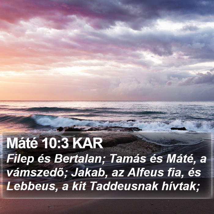 Máté 10:3 KAR Bible Study