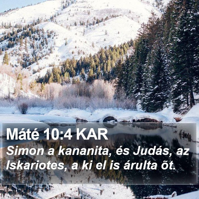 Máté 10:4 KAR Bible Study