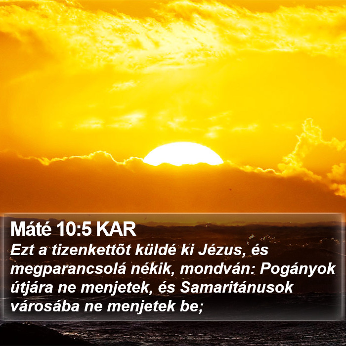 Máté 10:5 KAR Bible Study