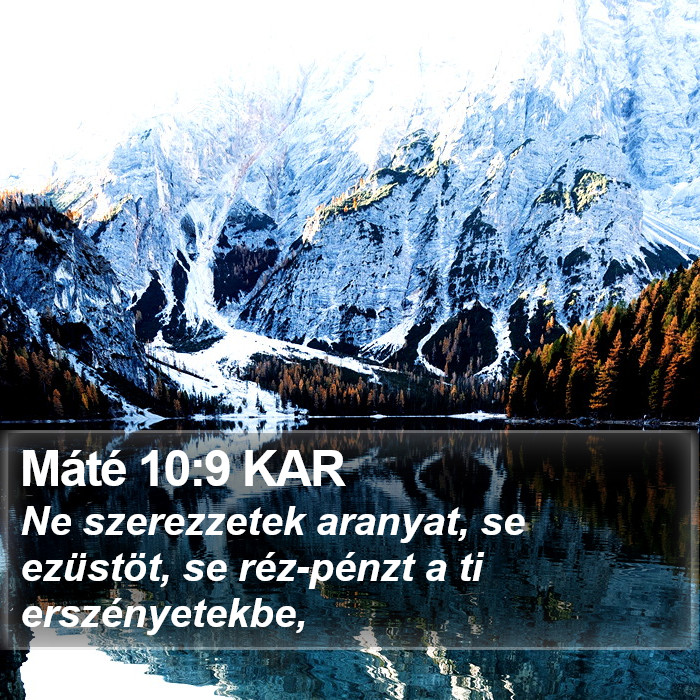 Máté 10:9 KAR Bible Study