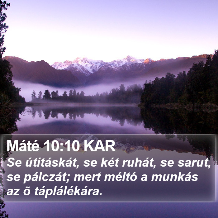 Máté 10:10 KAR Bible Study