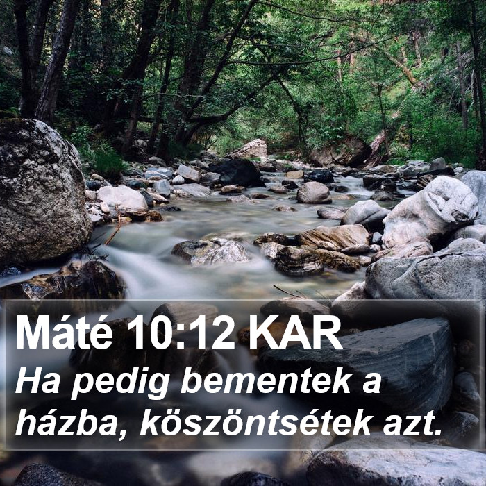 Máté 10:12 KAR Bible Study