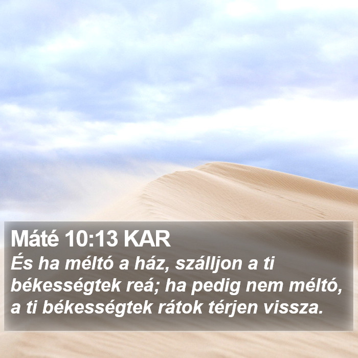 Máté 10:13 KAR Bible Study