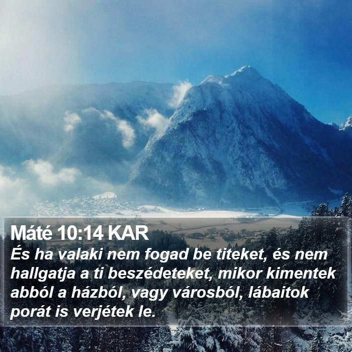 Máté 10:14 KAR Bible Study