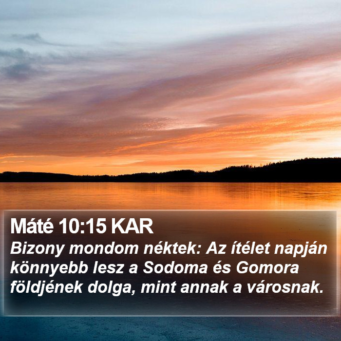 Máté 10:15 KAR Bible Study