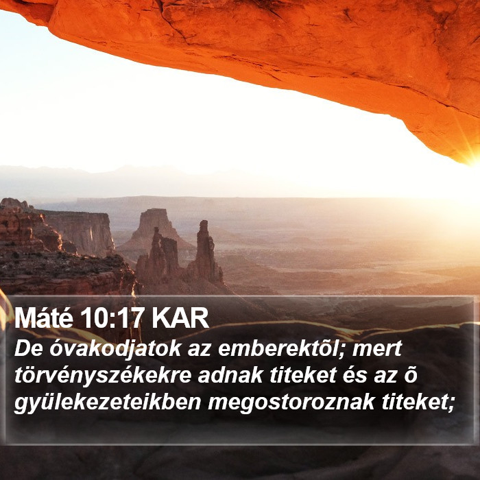 Máté 10:17 KAR Bible Study