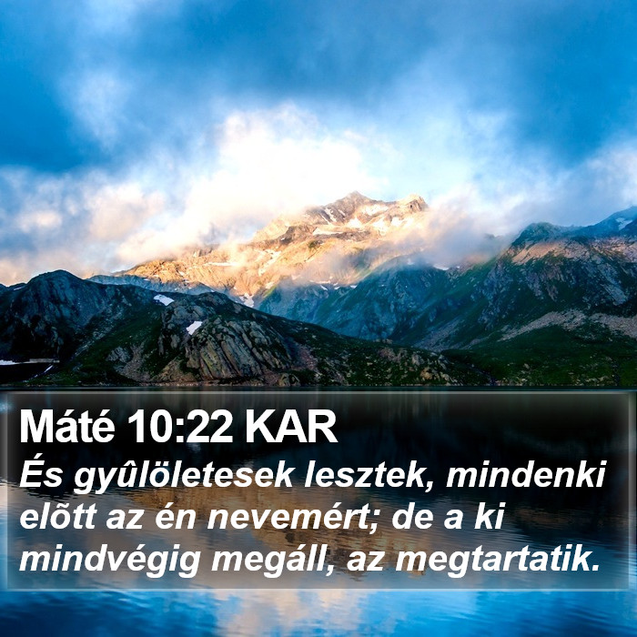 Máté 10:22 KAR Bible Study