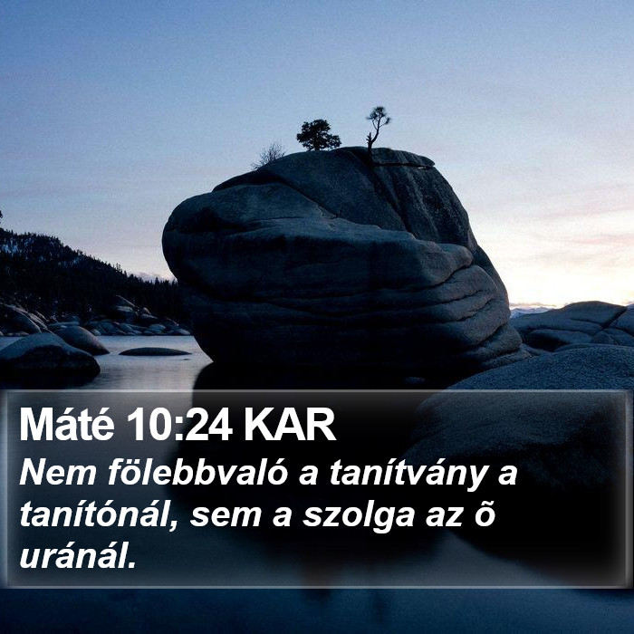 Máté 10:24 KAR Bible Study