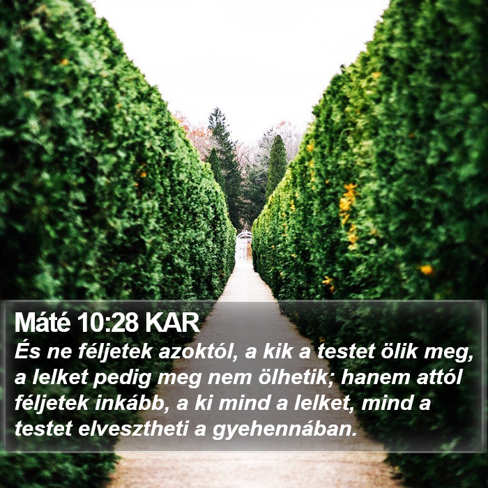 Máté 10:28 KAR Bible Study