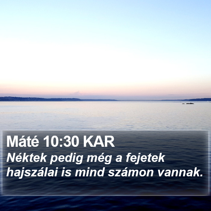 Máté 10:30 KAR Bible Study