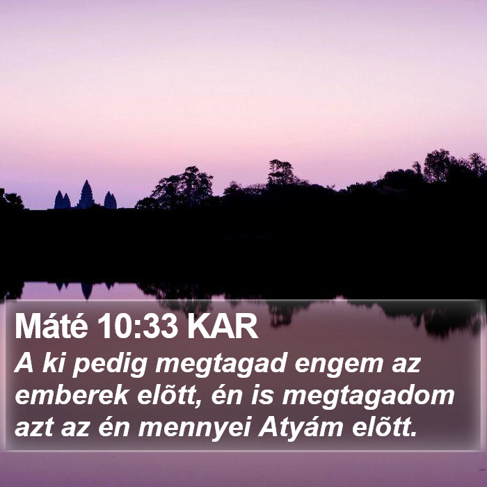 Máté 10:33 KAR Bible Study