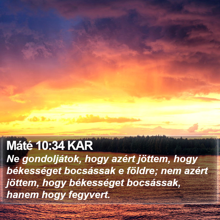 Máté 10:34 KAR Bible Study