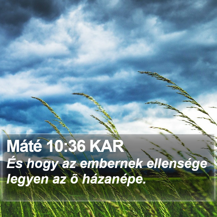 Máté 10:36 KAR Bible Study