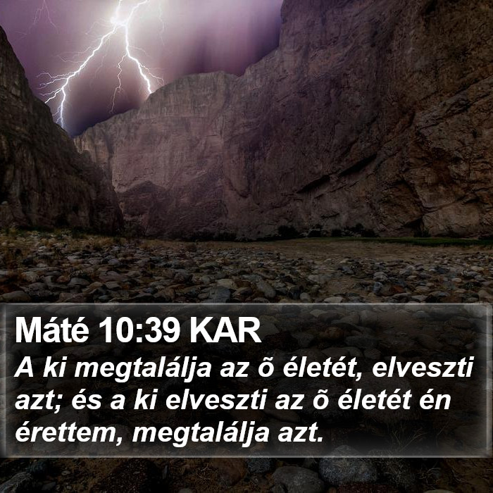 Máté 10:39 KAR Bible Study