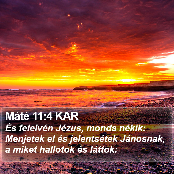 Máté 11:4 KAR Bible Study