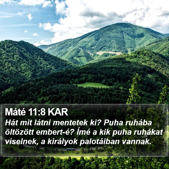 Máté 11:8 KAR Bible Study