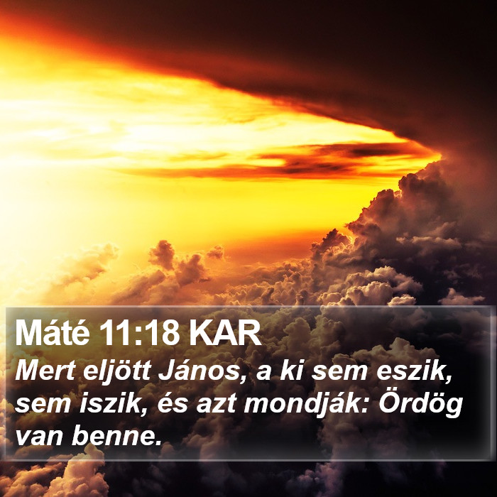 Máté 11:18 KAR Bible Study