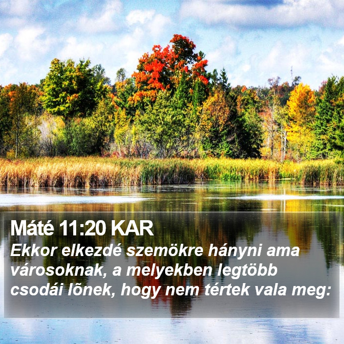 Máté 11:20 KAR Bible Study