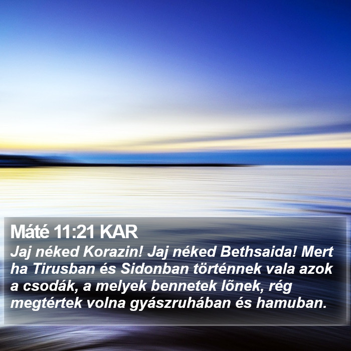 Máté 11:21 KAR Bible Study