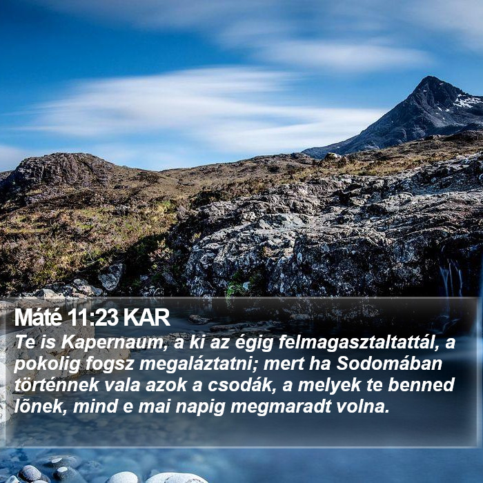 Máté 11:23 KAR Bible Study